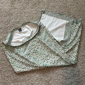 NWOT SHEIN Floral Daisy Green White Midi Maxi Skirt Size Small